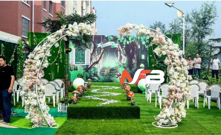 space themed jog a thon event outdoor decor